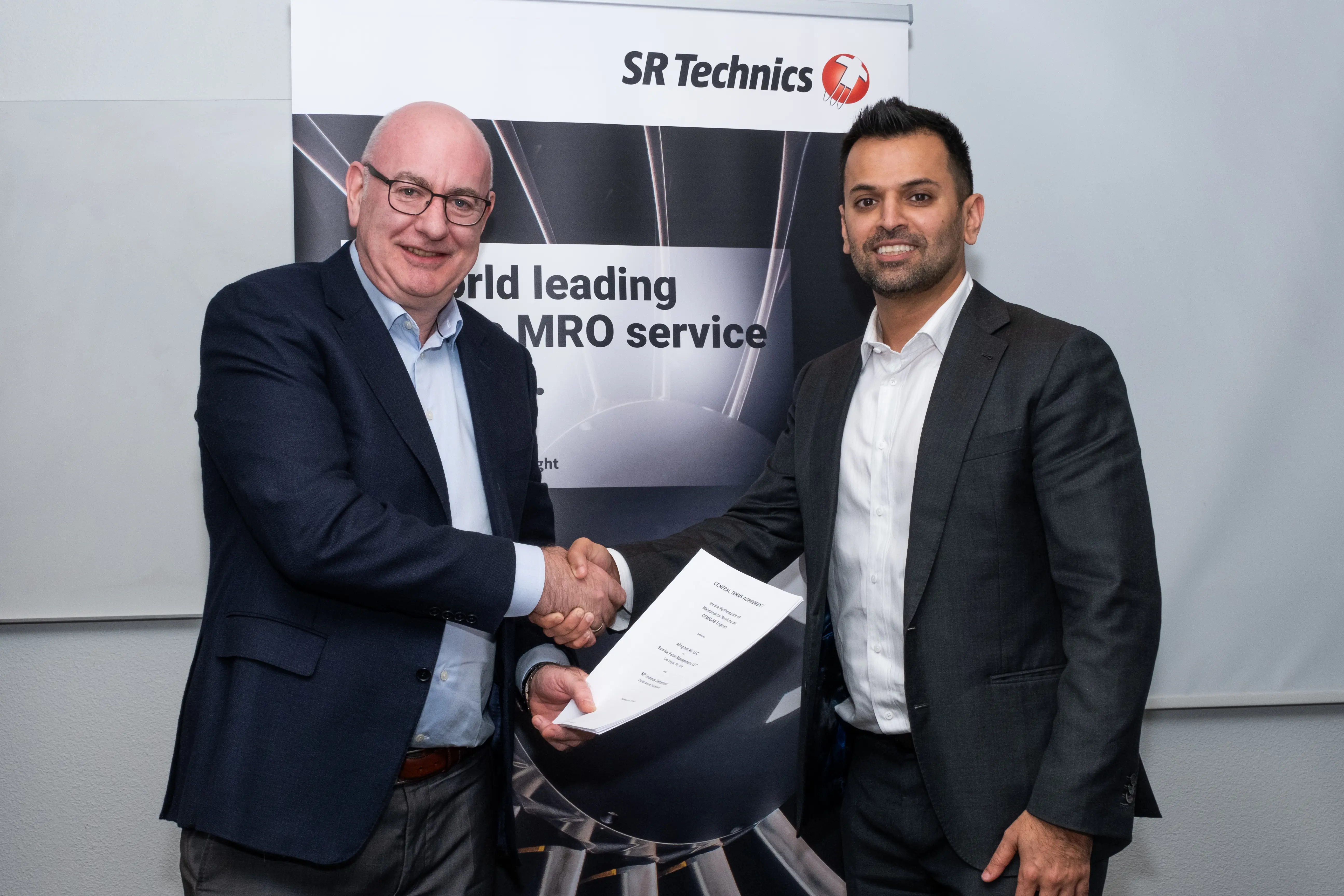 Owen McClave, CEO SR Technics and Asad Shaikh, VP Fleet and Corporate Finance Allegiant Air
